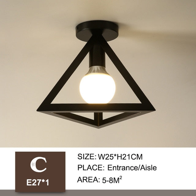 Iron Ceiling Lamp Foyer Iron Lights