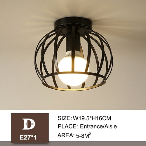 Iron Ceiling Lamp Foyer Iron Lights