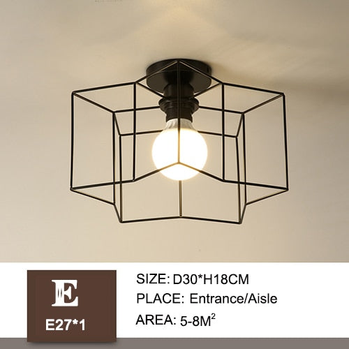 Iron Ceiling Lamp Foyer Iron Lights