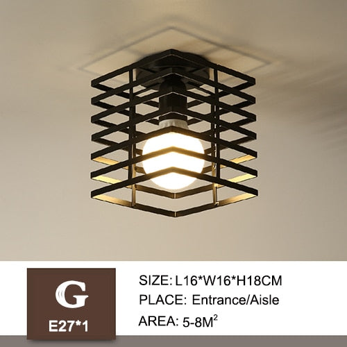 Iron Ceiling Lamp Foyer Iron Lights