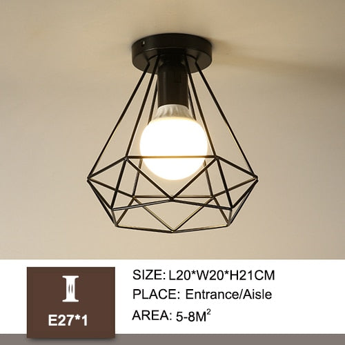 Iron Ceiling Lamp Foyer Iron Lights