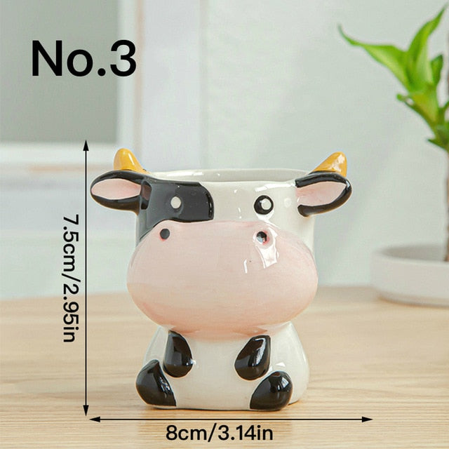 Cute Animal Flower Pot Planter Indoor Ceramic Vase