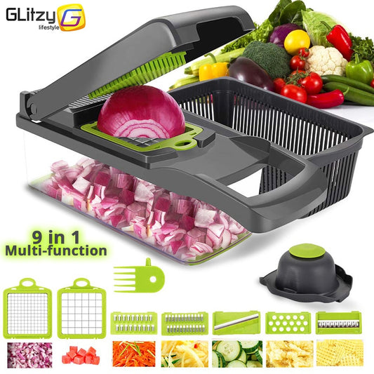 Vegetable Cutter 6 Dicing Blades Slicer Mandoline Shredder