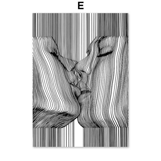 Abstract Posters Wall Art Sketch Line Draw