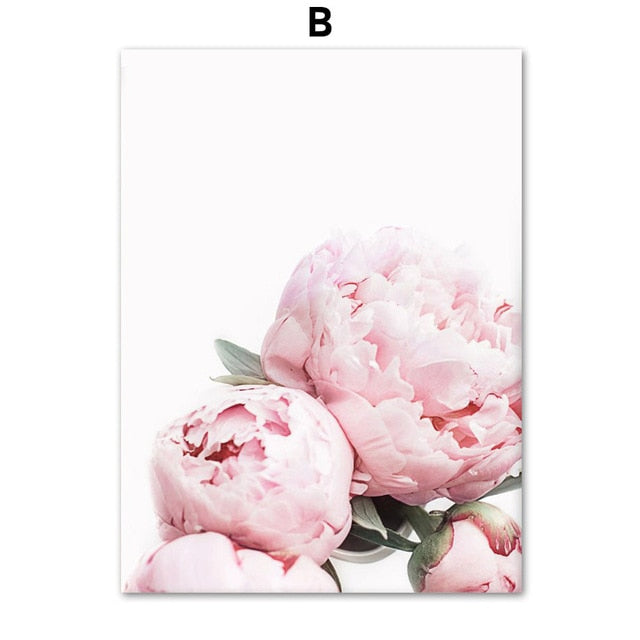 Nordic Flower Canvas Painting Wall Art Decor