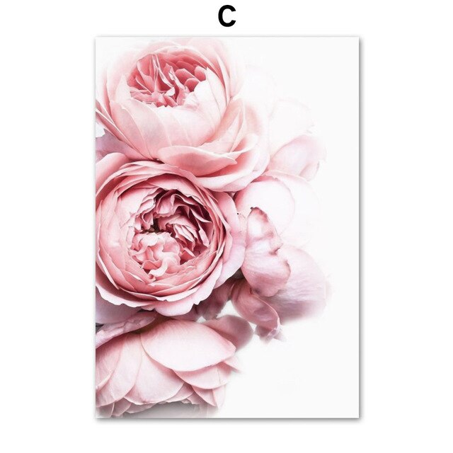 Nordic Flower Canvas Painting Wall Art Decor