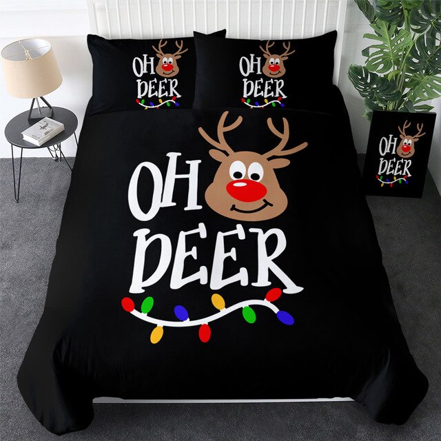 Christmas Bedding Set Red Checkered Cover
