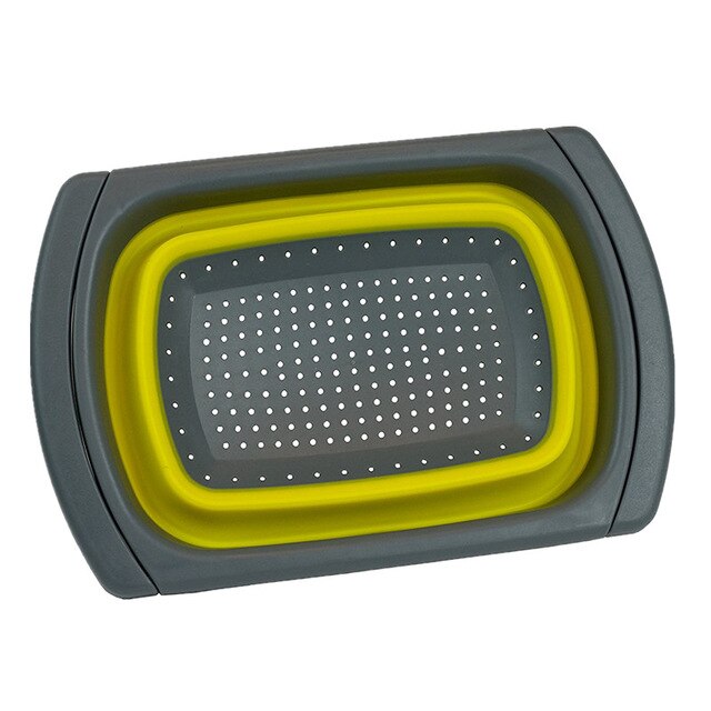 Collapsible Over the Sink Silicone Colander