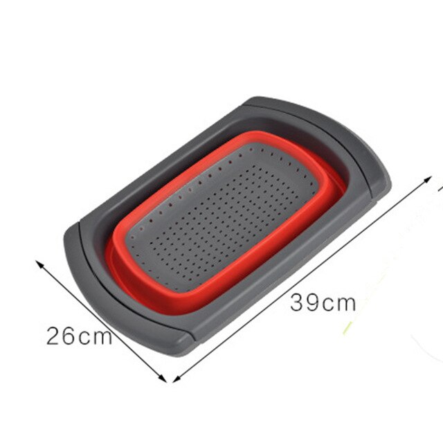 Collapsible Over the Sink Silicone Colander