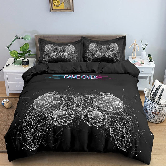 Teens Gamer Bedding Set Gamepad Cover