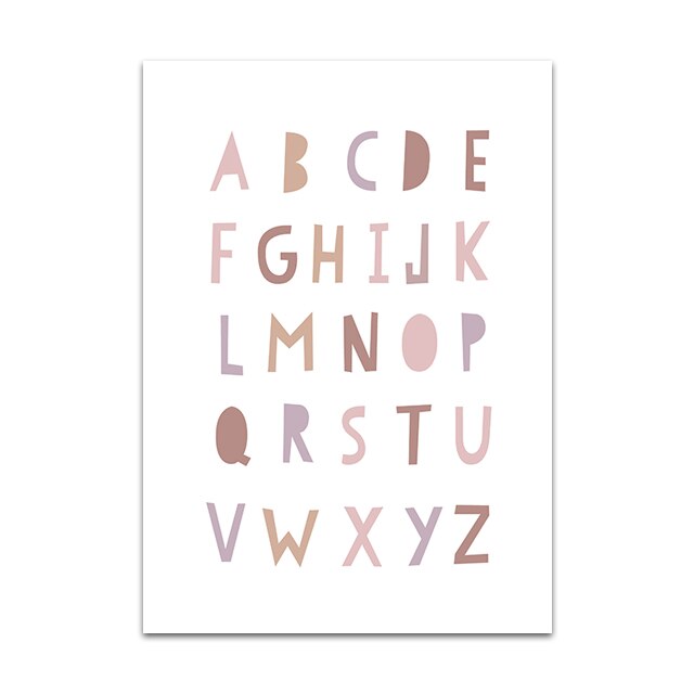 Alphabet Art Print Custom Wall Art Canvas