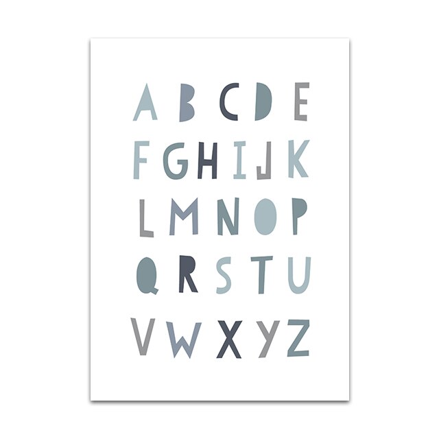 Alphabet Art Print Custom Wall Art Canvas
