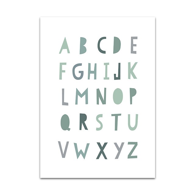Alphabet Art Print Custom Wall Art Canvas