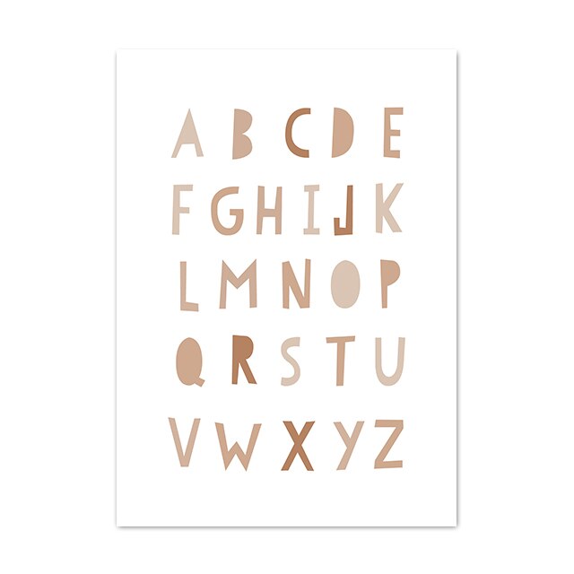 Alphabet Art Print Custom Wall Art Canvas