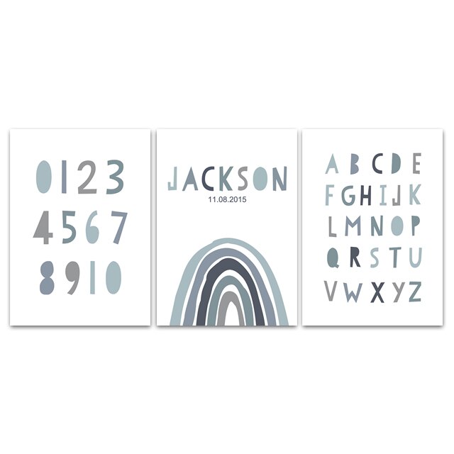 Alphabet Art Print Custom Wall Art Canvas