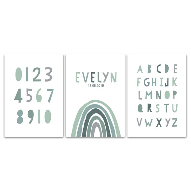 Alphabet Art Print Custom Wall Art Canvas