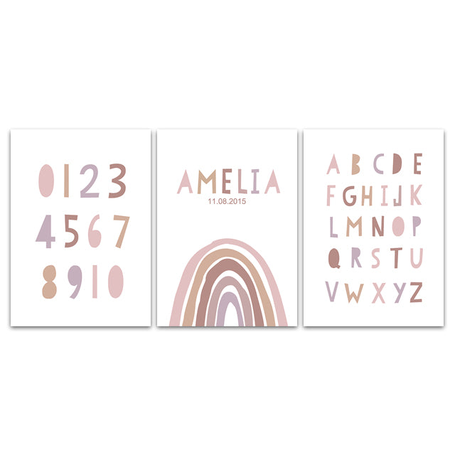 Alphabet Art Print Custom Wall Art Canvas