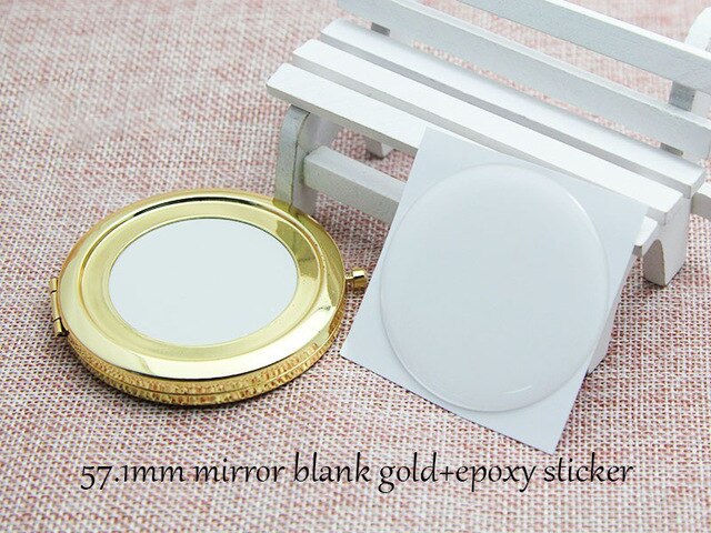 Blank Mirror Compact Double Side Pocket