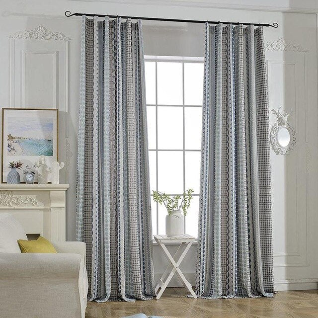 Pop Point Spot Geometric Curtains For Living Room