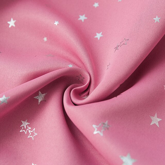 Silver Star Blackout Curtains Japanese Children Curtains