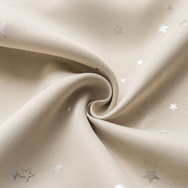 Silver Star Blackout Curtains Japanese Children Curtains