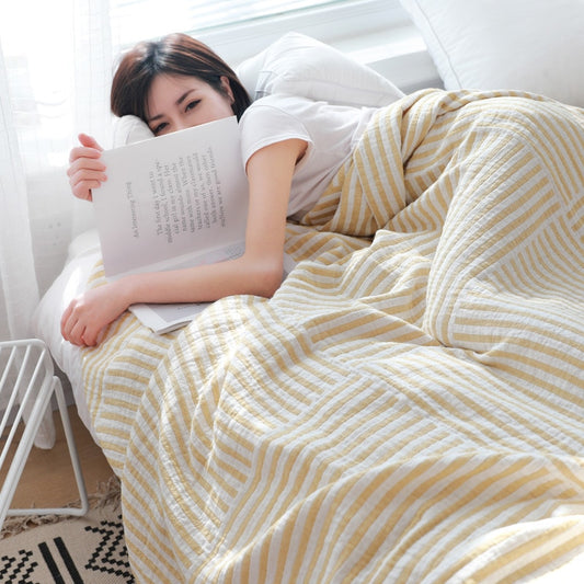 Cotton Gauze Muslin Throw Blanket for Sofa Bed