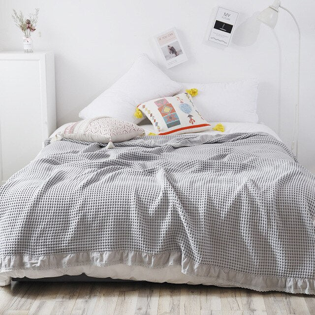 Cotton Gauze Muslin Throw Blanket for Sofa Bed
