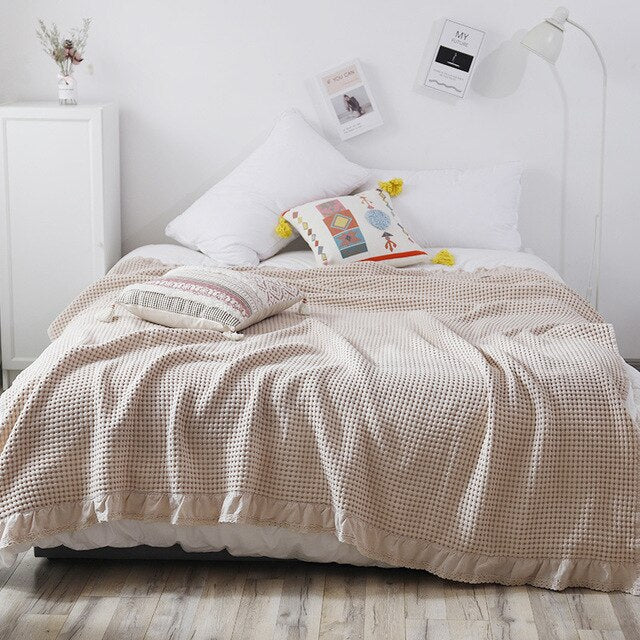 Cotton Gauze Muslin Throw Blanket for Sofa Bed