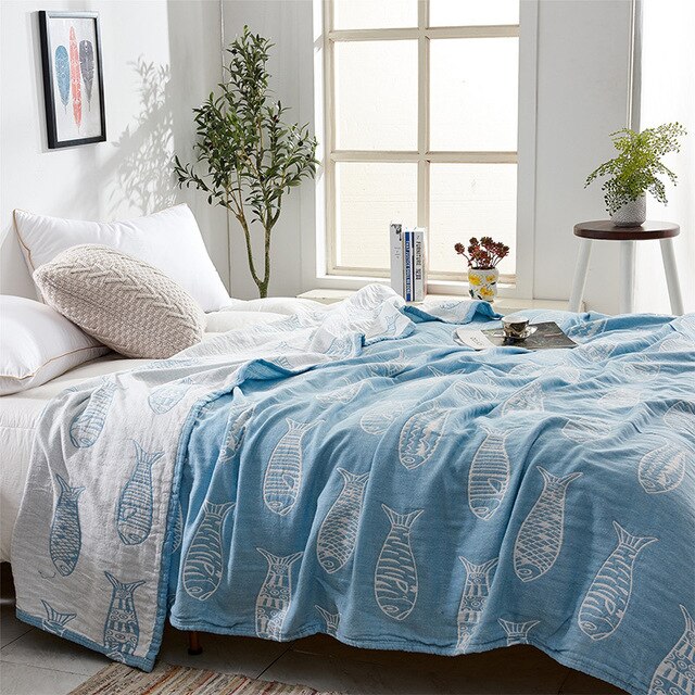 Summer Lightweight Quilt Throw Blanket