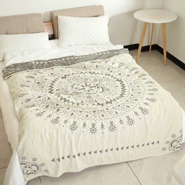 Four-Layers Gauze Home Throw Blanket