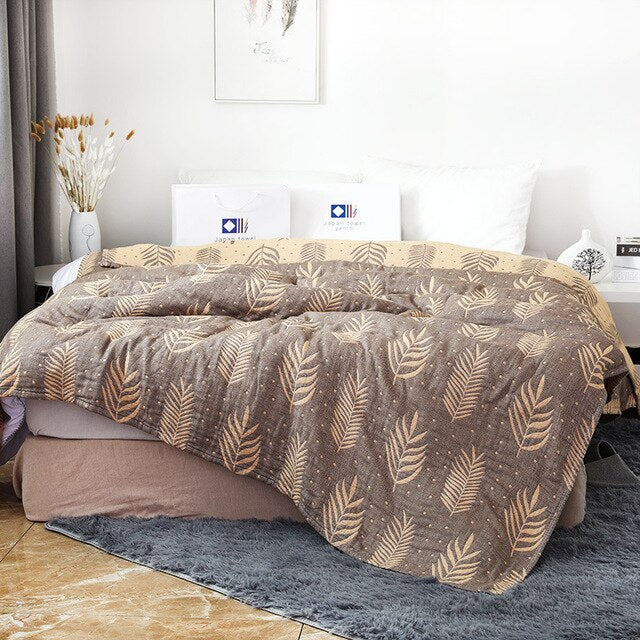 Four-Layers Gauze Home Throw Blanket
