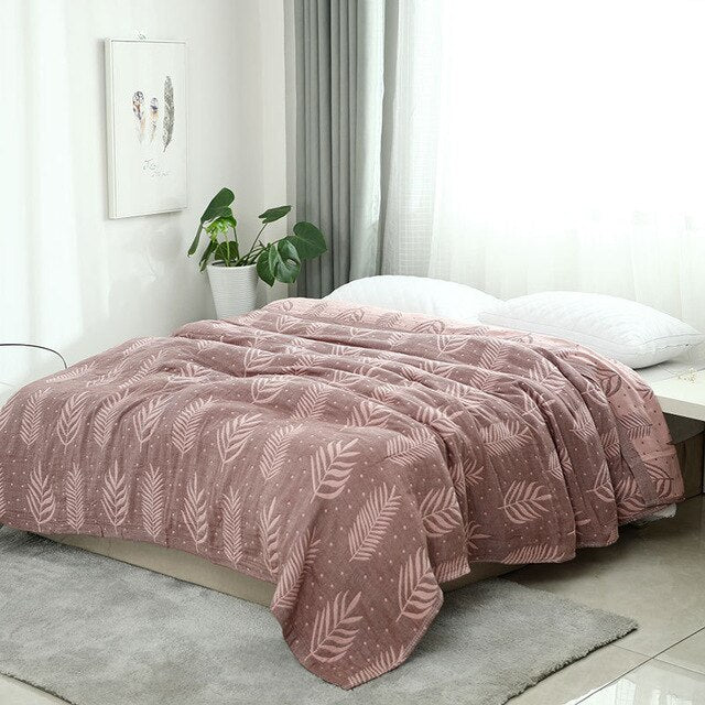 Four-Layers Gauze Home Throw Blanket