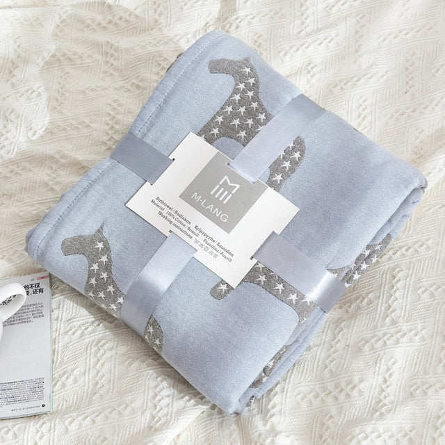 Cotton Throw Blanket Lounge Soft Prop
