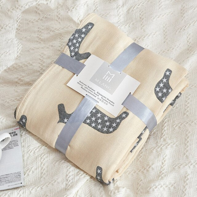 Cotton Throw Blanket Lounge Soft Prop