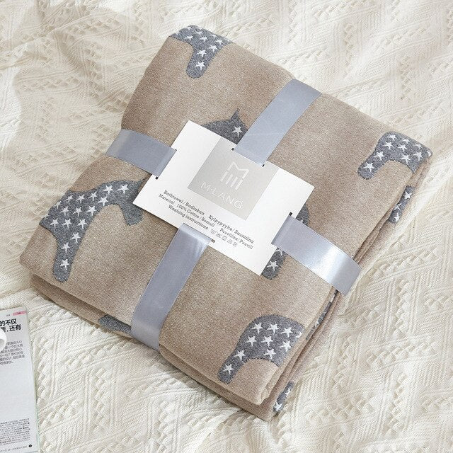 Cotton Throw Blanket Lounge Soft Prop