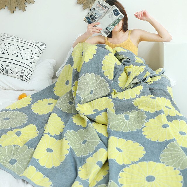 Cotton Throw Blanket Lounge Soft Prop
