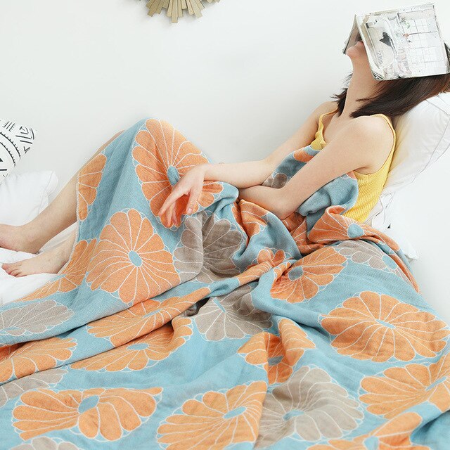 Cotton Throw Blanket Lounge Soft Prop
