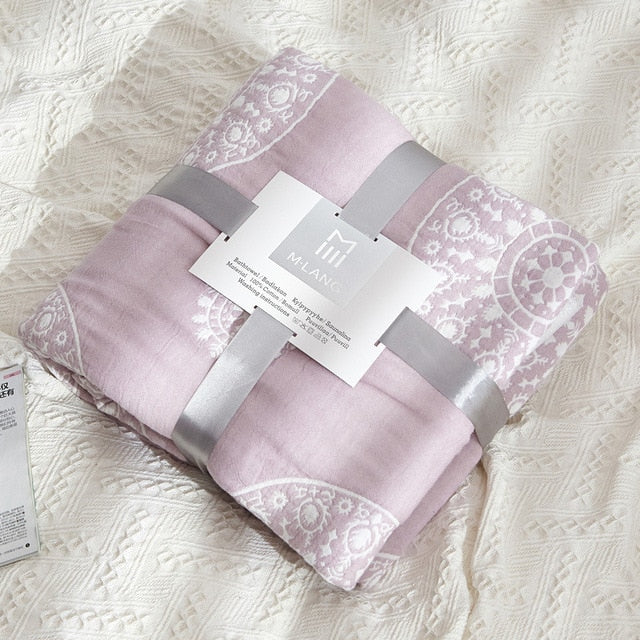 Cotton Throw Blanket Lounge Soft Prop