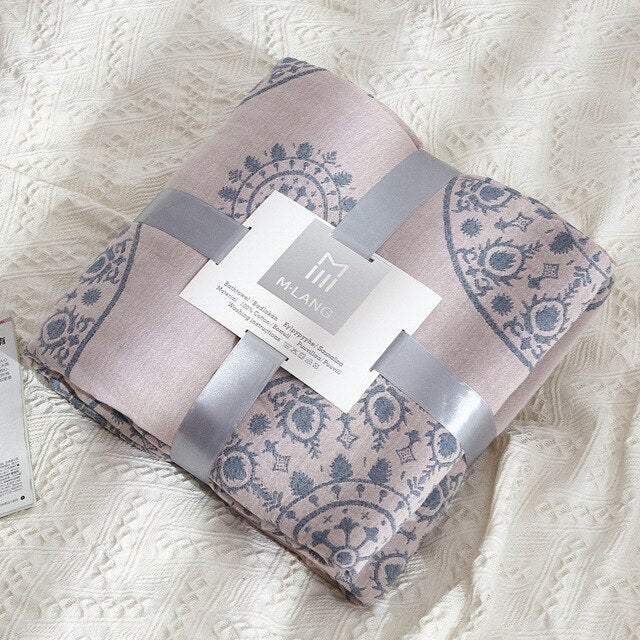 Cotton Throw Blanket Lounge Soft Prop