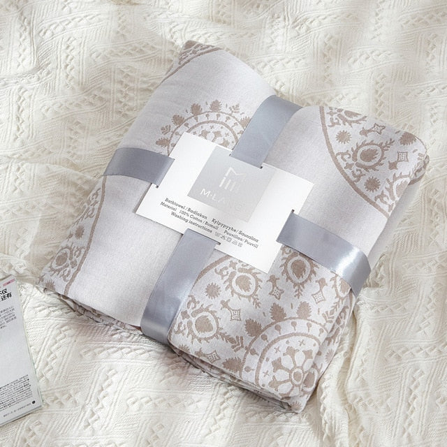 Cotton Throw Blanket Lounge Soft Prop