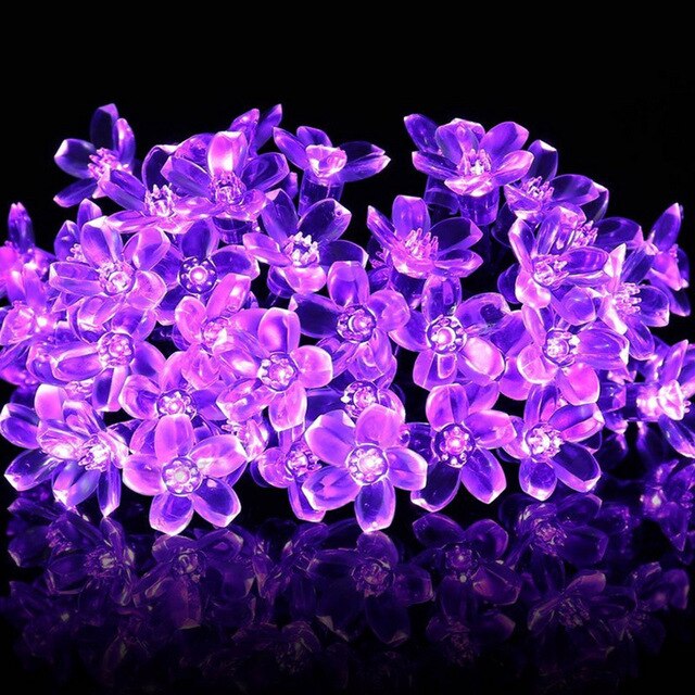 Cherry Blossom Flower Garland LED String Fairy Lights