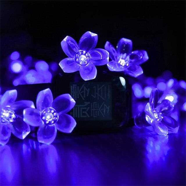Cherry Blossom Flower Garland LED String Fairy Lights