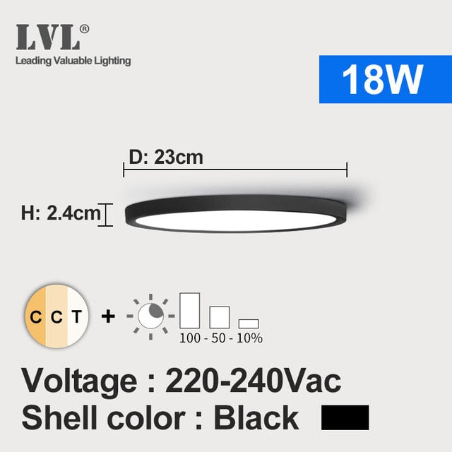 3 Color Adjustable LED Ceiling Light Dimmable