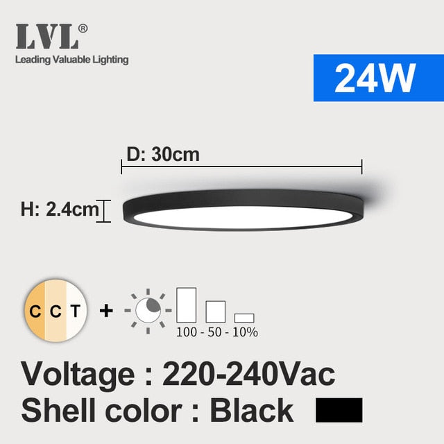 3 Color Adjustable LED Ceiling Light Dimmable
