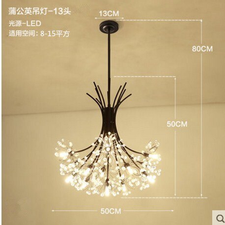 Dandelion Crystal Chandelier Creative Led