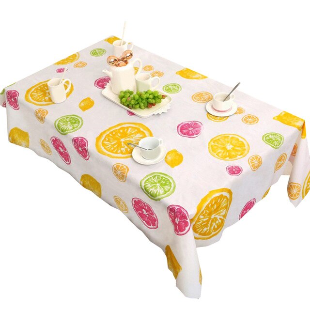 Tablecloth Lemon Leaf Strawberry Oil Proof