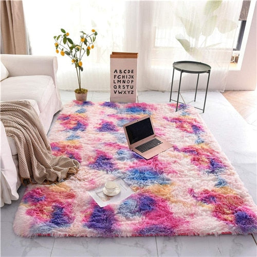 Long Hair Living Room Carpet Sofa