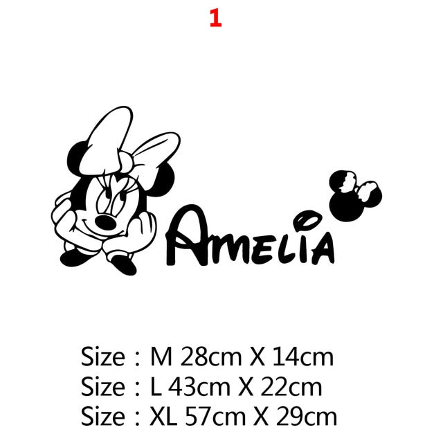 Cartoon Custom Wall Decal Personalized Names