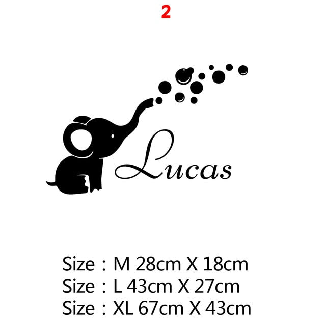Cartoon Custom Wall Decal Personalized Names