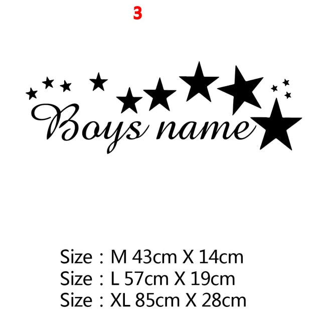 Cartoon Custom Wall Decal Personalized Names